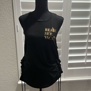 Black ready set vacay swim coverup EUC
